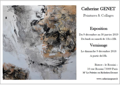 Invitation Vernissage Catherine Genet - 9 décembre 2018 - Paris 9 bis